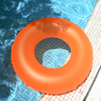 BMJ Macaron Bouée de natation gonflable épaisse en PVC fluorescent, respectueuse de l'environnement, pour adultes (hommes et femmes)