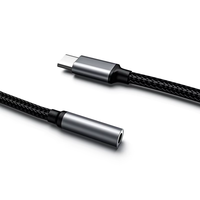 Adaptateur audio USB C vers prise casque femelle 3,5 mm, coque en alliage d'aluminium tressée en nylon, Plug and Play pour smartphones Android