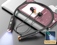Écouteurs sportifs sans fil étanches avec lampe torche, son stéréo mains libres, tour de cou, compatibles OnePlus 5.1