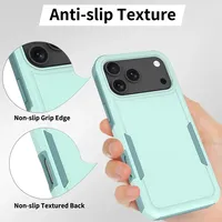 Coque de téléphone robuste antichoc pour iPhone 17 Air 16E 15 14 Plus 13 12 11 17 Pro Max – Housse hybride blindée anti-chute