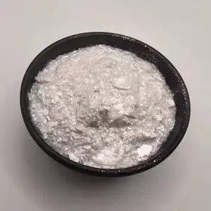 Pó de mica branca em massa para gloss, fatias de rocha mineral natural personalizadas de alta pureza