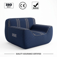 Canapé gonflable à rayures, canapé gonflable de camping, chaise longue portable pour extérieur, patio, terrasse, jardin, bord de piscine