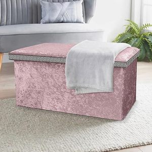 Chengjun 76*38*38cm Banc de rangement pliable en velours au design moderne pour 2 personnes, idéal pour chambre, entrée ou salon - Product Image 2