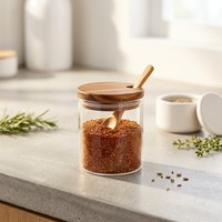 Bouchon en bambou écologique personnalisé avec logo Landy pour flacon en verre de parfum ou cosmétique