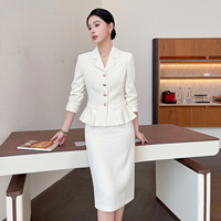 Costume professionnel pour femme, jupe, bijouterie, vêtements de travail, hôtel, responsable, veste de costume, robe formelle, printemps