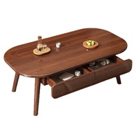Table basse pour petits salons, design moderne et minimaliste avec rangement, modèle en bois massif, table d'appoint pour canapé