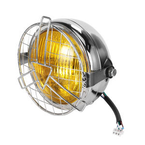 Faros delanteros <span class=keywords><strong>vintage</strong></span> modificados CG125, faros delanteros redondos universales de carcasa negra GN125 - Product Image 3