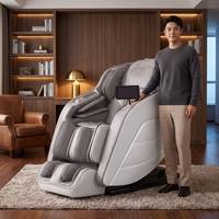 Fauteuil de massage zéro gravité avec repose-pieds automatique, massage Shiatsu 3D, airbag intégral, rouleau de massage des mollets et massage des pieds pour la maison, le bureau et la salle de sport
