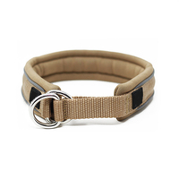 Collier de chien personnalisé de luxe en nylon réfléchissant confortable avec rembourrage en mousse, à enfiler