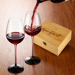 Ensemble <span class=keywords><strong>de</strong></span> verres à vin rouge à pied rose Shun <span class=keywords><strong>de</strong></span> 21 oz dans un coffret en bambou, cadeaux <span class=keywords><strong>de</strong></span> fête pour les employés, les femmes - Product Image 4