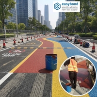 Peinture en résine polyuréthane antidérapante pour revêtement routier, allées, sentiers cyclables, voies de circulation et pavés