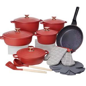 Juego de Utensilios de Cocina Clásico Ecológico de 18 Piezas con Sartén, Ollas para Salsas, Sartenes <span class=keywords><strong>y</strong></span> Cacerola - Duradero, Antiadherente <span class=keywords><strong>y</strong></span> Apto para <span class=keywords><strong>Horno</strong></span> - Product Image 1