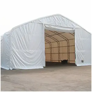 JQA406020 Steel Frame PVC610GSM Waterproof Fire-resistant Rustproof Uv-resistant Cover Fabric Warehouse Storage Tent
