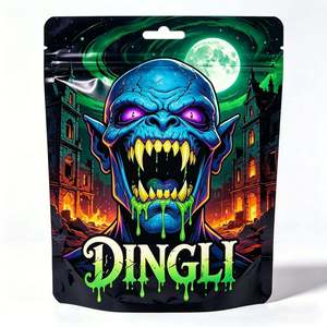 Custom Doypack Mylar <b>Bag</b> Aluminum Foil Stand Up Pouch High Barrier Resealable Child Resistant Zipper Matte Finish Free Design - Product Image 3