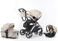 Poussette bébé 3 en 1 légère, pliable, format cabine, système de voyage portable, idéale pour les voyages en avion