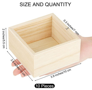 Caja de madera de platano pequeña multifuncional sin terminar al por mayor, caja de almacenamiento organizadora de artesanía decorativa - Product Image 2