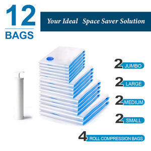Set da 12 Sacchetti Salvaspazio Sottovuoto Compresso per Vestiti con Pompa Manuale - Product Image 2