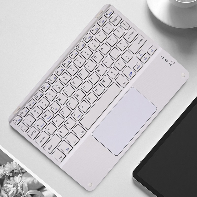 New Rechargeable Portable Mini Ultra Thin Wireless Keyboard BT 5.0 with Touchpad for Cell Phone Tablet PC