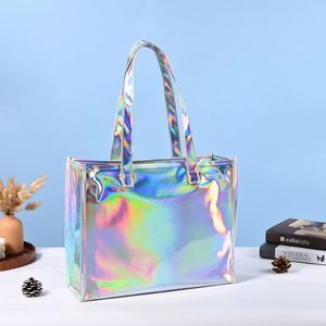 Bolsa de Mano de PVC Transparente Personalizada OEM, Bolsa de Compras Grande Impermeable para la Playa, para Promoción de Marca - Product Image 1