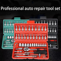 46 piezas 1/4 'E-Type manga Hexagonal interior y exterior Plum Key Suit Grande Mediano pequeño hembra Spline juegos de herramientas en forma de estrella