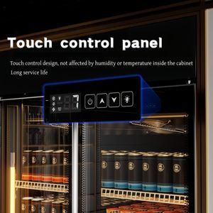 Puerta de vidrio vertical, refrigerador de vino, Enfriador de cerveza, luz LED de aire, estantes ajustables, congelador comercial, escaparate de exhibición de bebidas - Product Image 5