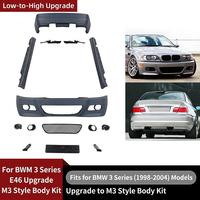 Kit de conversion extérieur style M3 E46 pour pare-chocs avant et arrière et jupes latérales, pièces automobiles pour BMW Série 3 E46 1998-2004