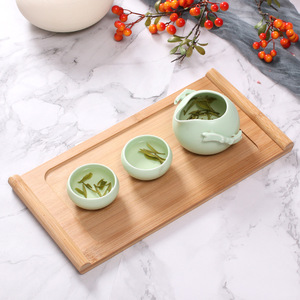 ถาดเสิร์ฟไม้ไผ่ทรงสี่เหลี่ยม สีพื้น สำหรับชา กาแฟ ใช้ในโรงแรม - Product Image 2