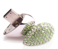 Clé USB élégante en forme de cœur 8 Go, ensemble cadeau clé USB dorée pour promotions d'entreprise