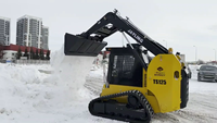 Cultiver utiliser skid steer forest mulcher Ts125 EPA LS Cummins engine rock godet diesel chenille skid steer loader