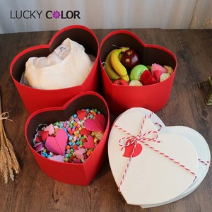 Wholesale Luxury Heart Shaped Paper Box Cardboard Gift Packaging Chocolate Macaron Rose Flower For Bouquet Wedding Party