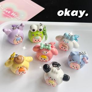Penjualan laris liontin tas kunci mobil gandulan Resin DIY lucu kerajinan Resin kartun liontin telepon resin grosir - Product Image 6