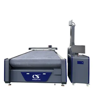 Máquina de corte automática de couro legítimo cnc, máquina de corte de sapatos usada teseo fc4, máquina de corte de peles e cinto