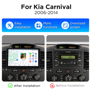 Autoradio Android Junsun 9 pouces avec Carplay et Android Auto pour Kia Carnival 2006-2014, navigation GPS, lecteur multimédia - Product Image 2