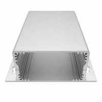 Boîtier en aluminium extrudé 120*50mm, corps en U en deux parties, couleur argent, avec flans de montage à trou de serrure, longueur personnalisable, pour boîtier de commande