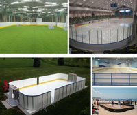 Barrière de patinoire ZSPE - Barrière en HDPE durable pour patinoires publiques et patinoires de patinage artistique