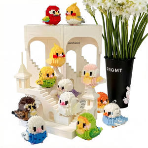 Mini <span class=keywords><strong>Blocs</strong></span> de Construction Micro-Particules pour Oiseaux (Perroquet, Nymphéa, Ara) – Petites Briques Modèle Puzzle Éducatif en Plastique pour Enfant - Product Image 3