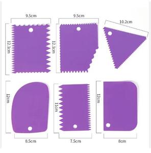Wholesale Hot <strong>Baking</strong> Pasty <strong>Tools</strong> Colorful <strong>Scraper</strong> Food Grade PP Bread <strong>Scrapers</strong> 6pcs <strong>Set</strong> - Product Image 3