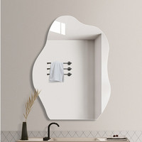 Bonne vente moderne forme irrégulière tenture murale décor personnalisé mur adhésif miroir