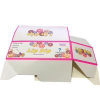 Boîtes pliantes en carton avec rabat, en papier couché C1S de qualité alimentaire, pour l'emballage de beignets, de pâtisseries et de desserts