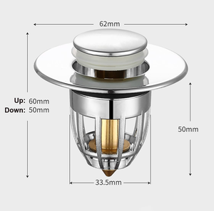 Bouchon de vidange universel anti-odeur pour lavabo, filtre de lavabo, accessoires de vidange, dispositif de retenue universel à pression pour tuyau d'évacuation - Product Image 3