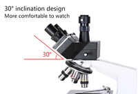 SCIEDU 40X-2500X Digital CCD Camera 8-inch LCD Screen Education Industrial Inspection Trinocular Compound Biological Microscope