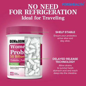 Suplemento Probiótico de Alta Actividad OEM para Mujeres, Equilibrio Digestivo, Apoyo Inmunológico, 10-800 Mil Millones de UFC/g, Tabletas con Certificación ISO - Product Image 2