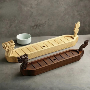 Bandeja Tradicional Japonesa de Madera para Servir <span class=keywords><strong>Sushi</strong></span> y Sashimi - Plato Grande de Madera de Pino con Diseño de Barco Dragón para Restaurantes, Venta al por Mayor - Product Image 2