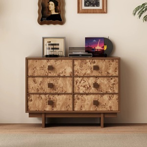 Buffet d'appoint vintage en contreplaqué avec placage de bois technique de qualité supérieure, meuble de rangement pour salon et chambre - Product Image 3