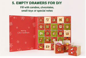 Ready to Ship Custom Christmas Advent <b>Calendar</b> Box Rigid Cardboard Empty Mystery Blind Box for Small Surprise Gift - Product Image 3