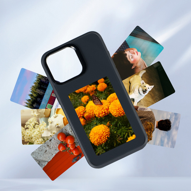 NFC Smart E Ink Phone Case for iPhone 17 16 15 Pro Max and Changeable Picture DIY LED Display PC Cover