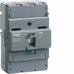 HNB100H ปรับแต่งได้ตามความต้องการด้วยเบรกเกอร์แบบหล่อขึ้นรูป Hagers รุ่น h3 x250 TM 3P 40kA 100A - Product Image 1
