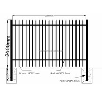 Clôture de balcon de villa en acier thermolaqué à 3 rails, renforcée, antirouille, écologique, treillis pour usage résidentiel avec design 3D