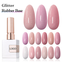 Base de vernis à ongles en gel réfléchissant pailleté disco nude, couleur flash, marque privée OEM ODM