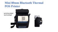 Printer Portabel Genggam Kelas Industri Harga Terjangkau Tanpa Tinta Port USB+BT Printer Thermal 80mm untuk Label Struk POS
